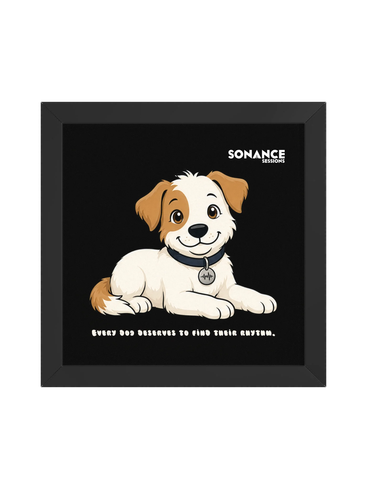 Sonance Dog Framed Matte Poster (Lying Down) product image (1)