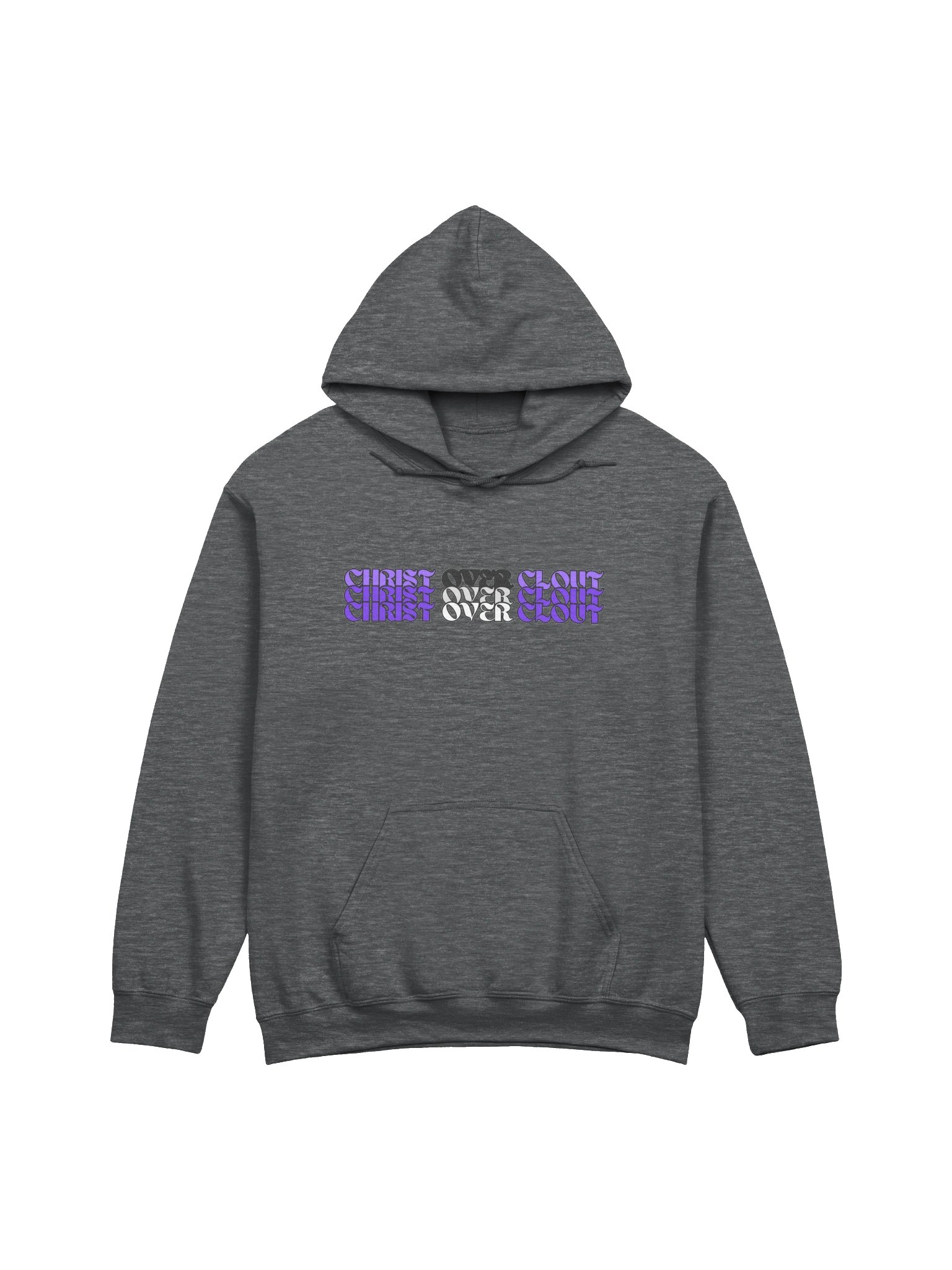 Christ Over Clout Christian Pullover Hoodie Faith Based Apparel Bold Kingdom Statement Christian Clothing product image (2)