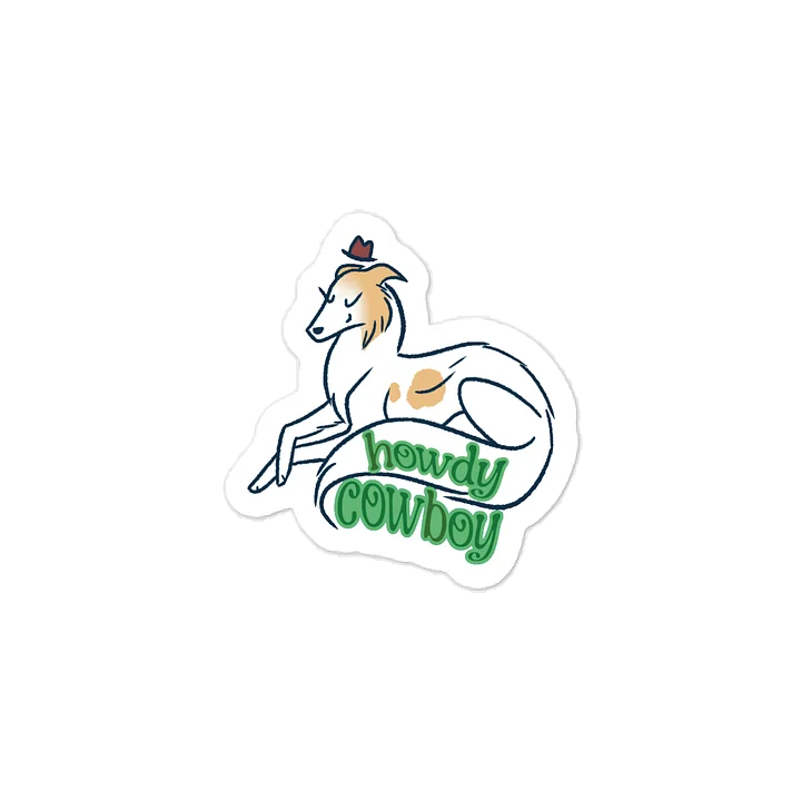 Cream & White Howdy Cowboy - Kiss-Cut Vinyl Sticker product image (1)