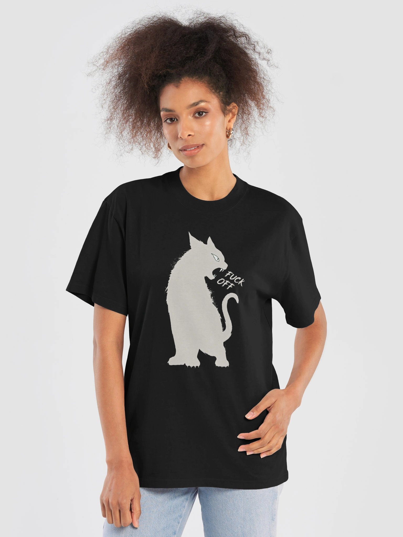 THE CAT HAS SPOKEN — Ink Splatter Oversized Tee product image (1)