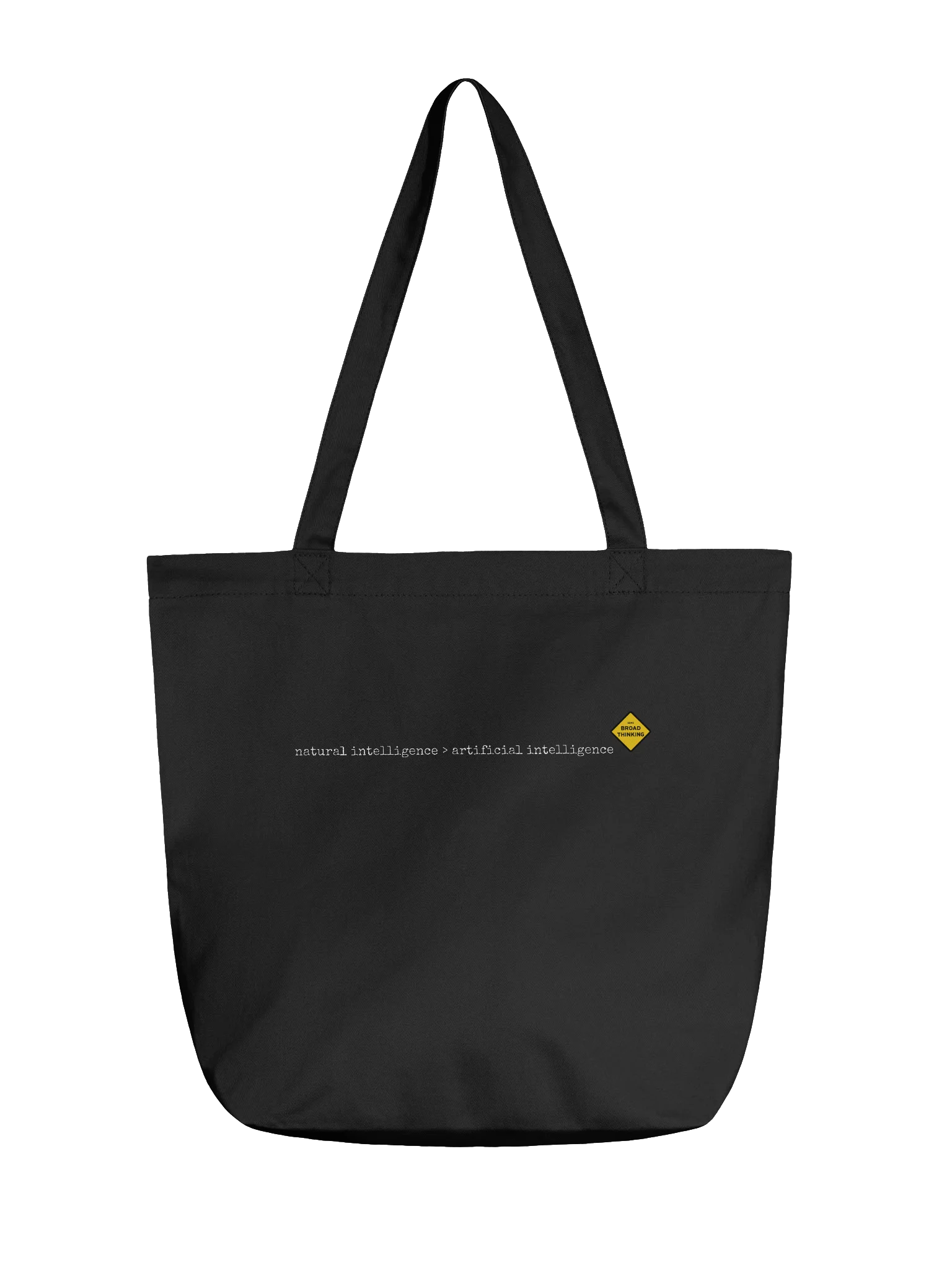 "natural intelligence > artificial intelligence" Tote Bag product image (1)