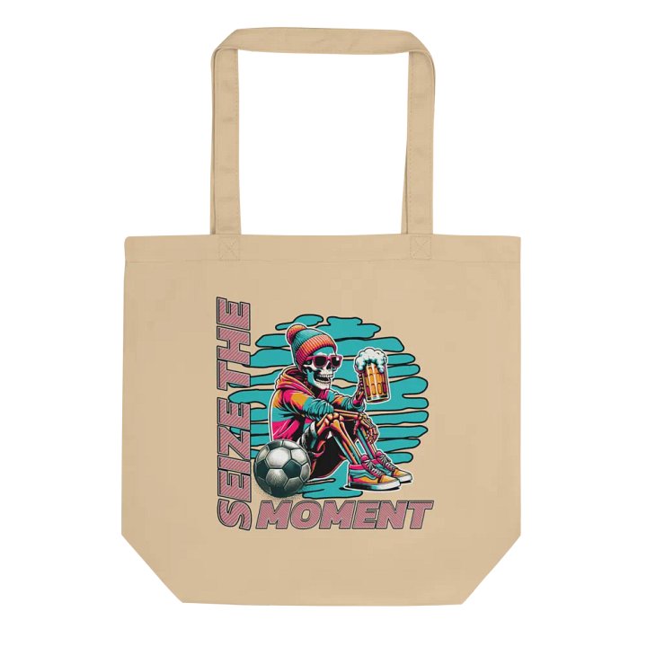 Seize the Moment Skeleton Beer Soccer Tote Bag product image (1)