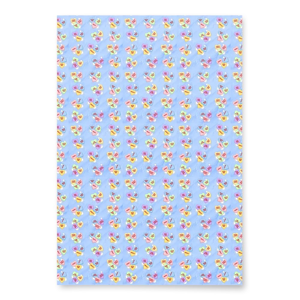 Retro Valentines Wrapping Paper Set of 3 product image (2)