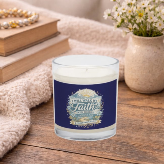 I Will Walk by Faith Even Though I Cannot See Soy Wax Candle product image (2)