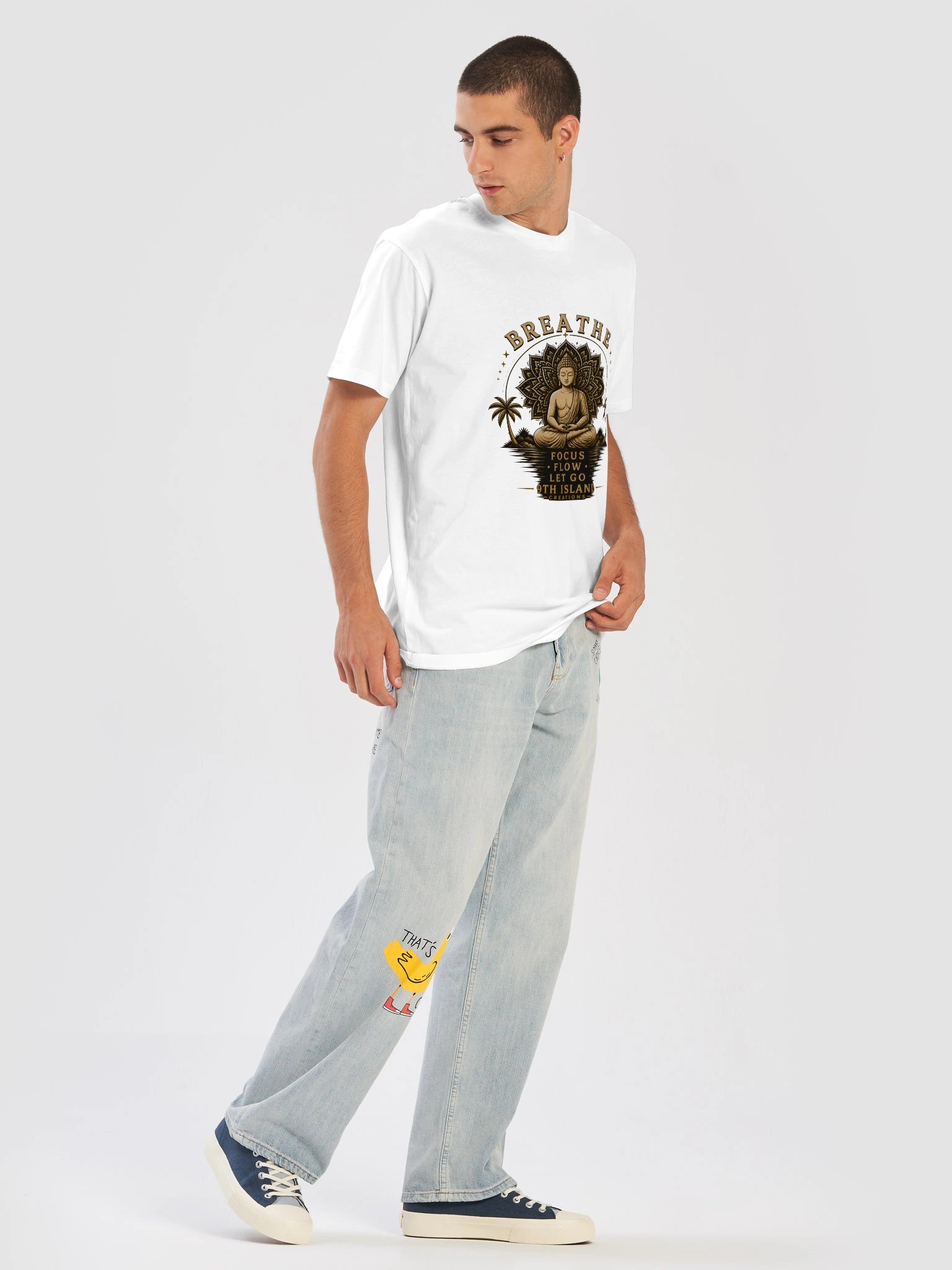 BREATHE — Gold Buddha Mandala Tee product image (34)