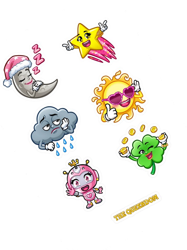 The Queendom Characters Sticker Collection (x7) product image (1)
