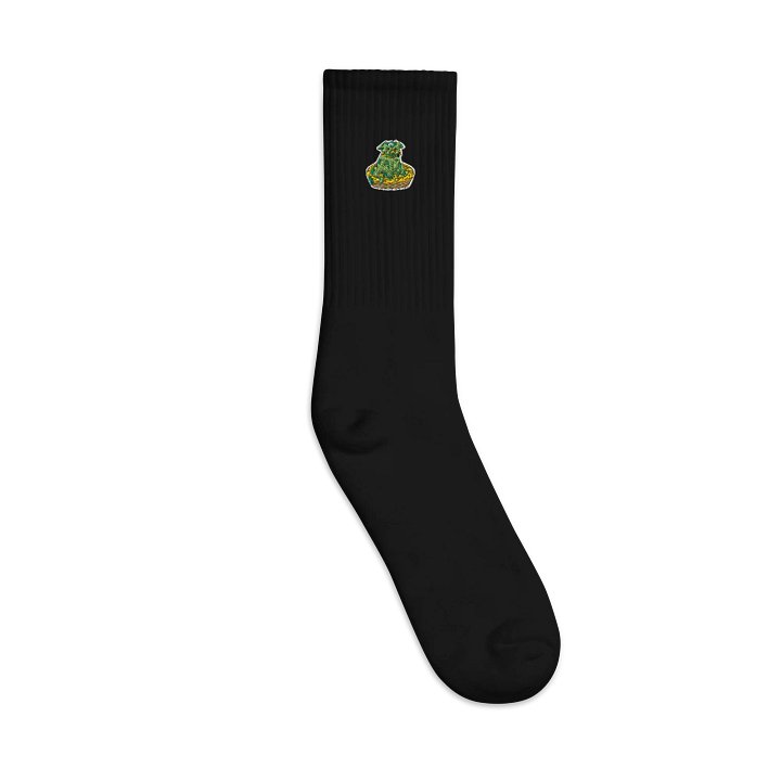 'cowseatpie' Embroidered Crew Socks product image (1)