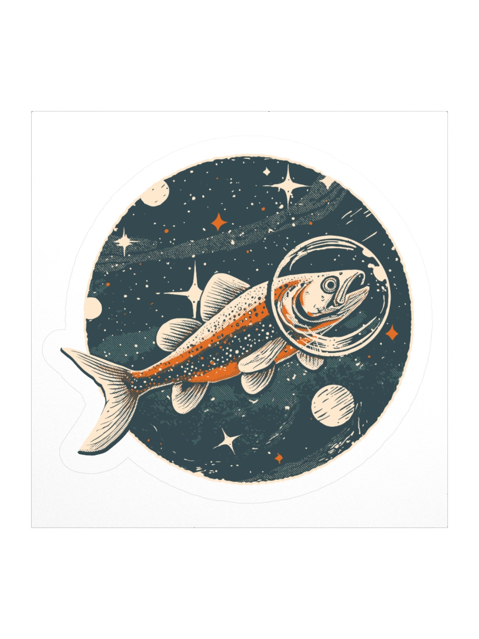 Space Trout Sticker product image (1)