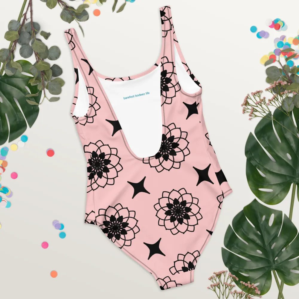Gorgeous Blush and Black Pattern Swimsuit product image (5)