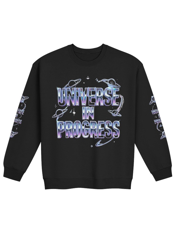 Universe In Progress – Chrome Cosmic Crewneck Sweatshirt product image (1)