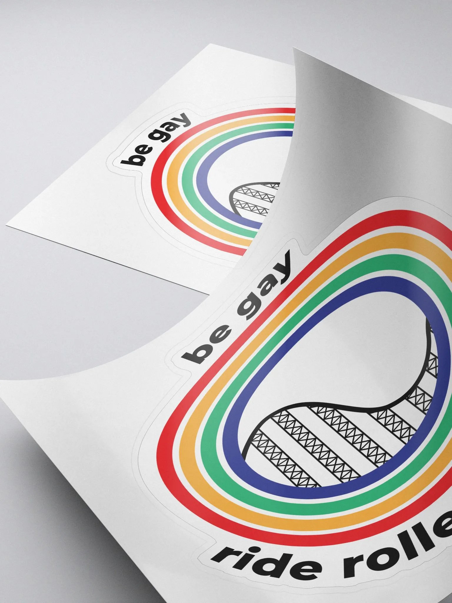 be gay, ride roller coasters - sticker product image (4)