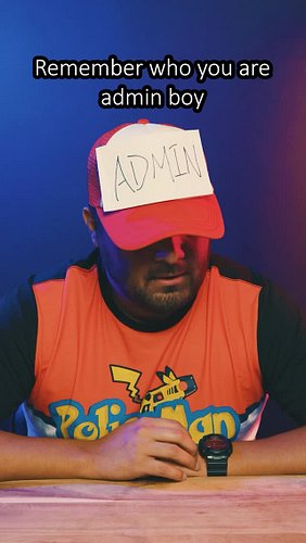 Remember who you are admin boy… 🎸 🍕