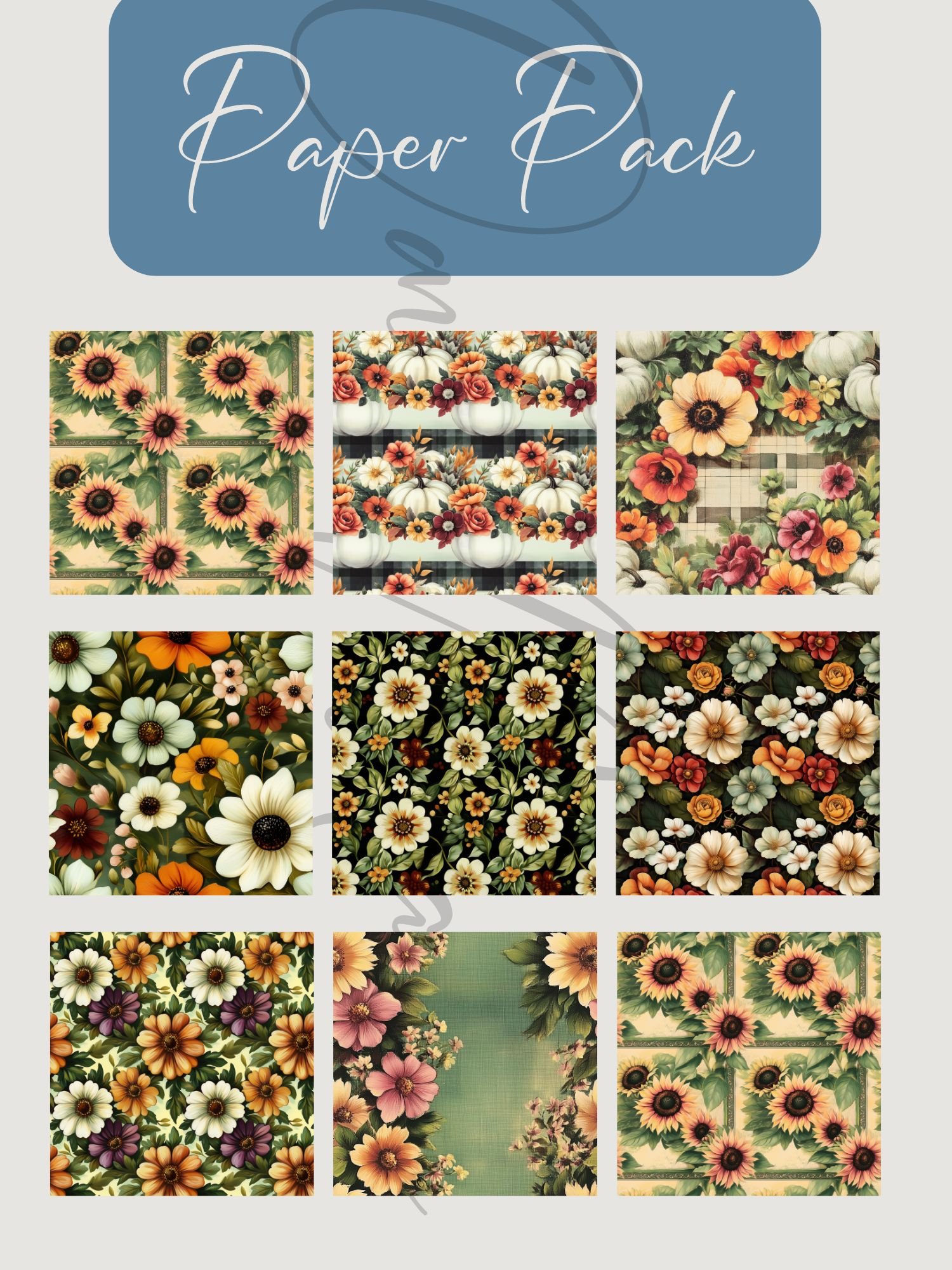 Retro Flower Paper Pack product image (1)