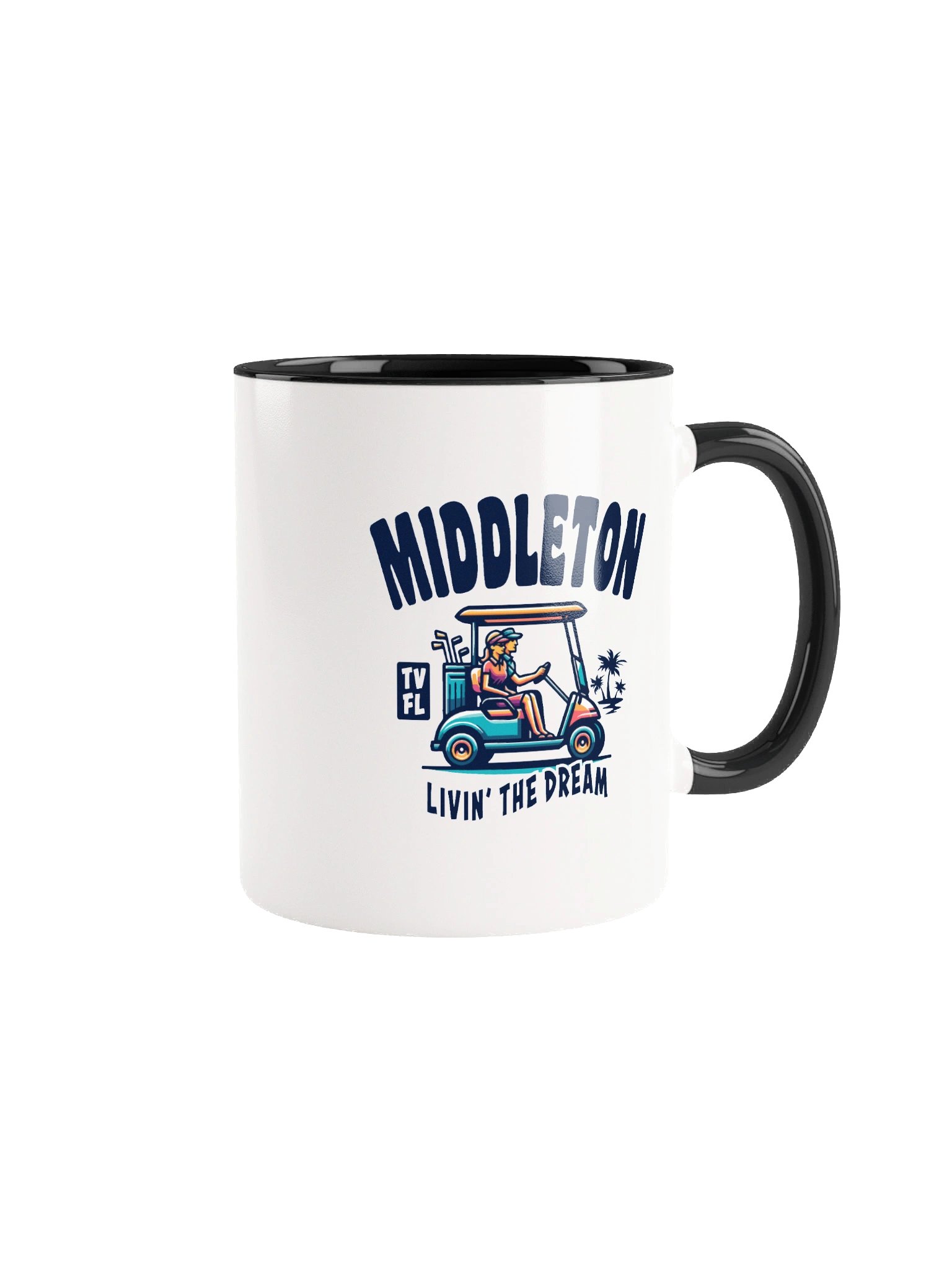 Middleton TV Florida USA Fun Golf Cart Design Coffee Mug product image (1)
