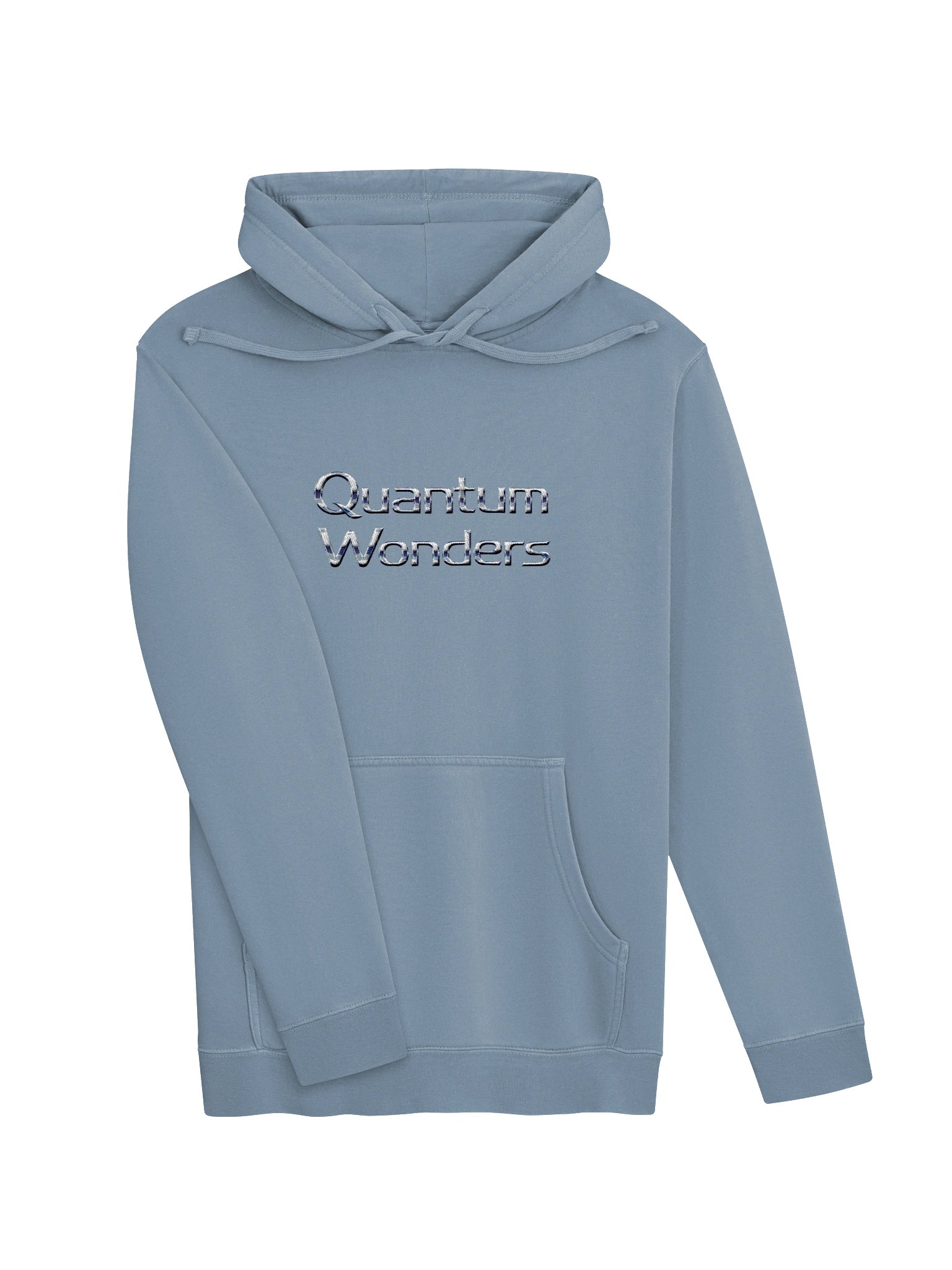 Quantum Wonders Pigment-Dyed Slate Blue Hoodie product image (3)
