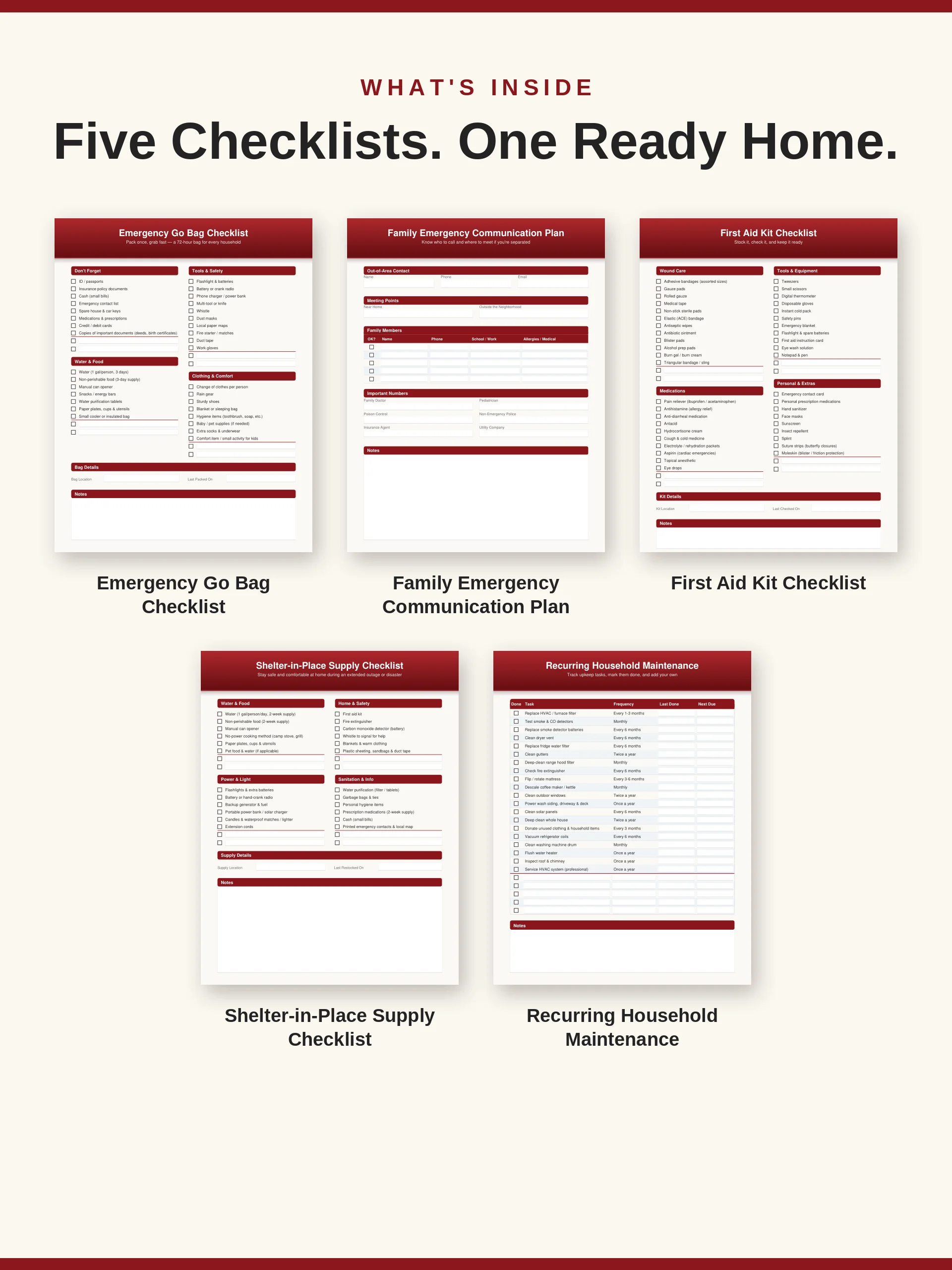 Home Ready: The 5-Page Home Prep Bundle (FREE Digital Downloads) product image (3)