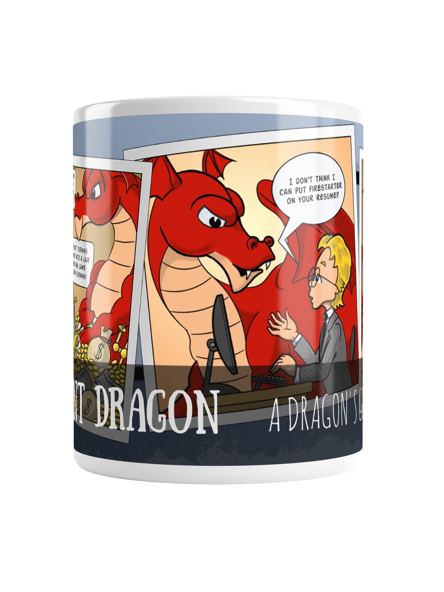 Resident Dragon Comic Work Three-Panel Mug product image (4)