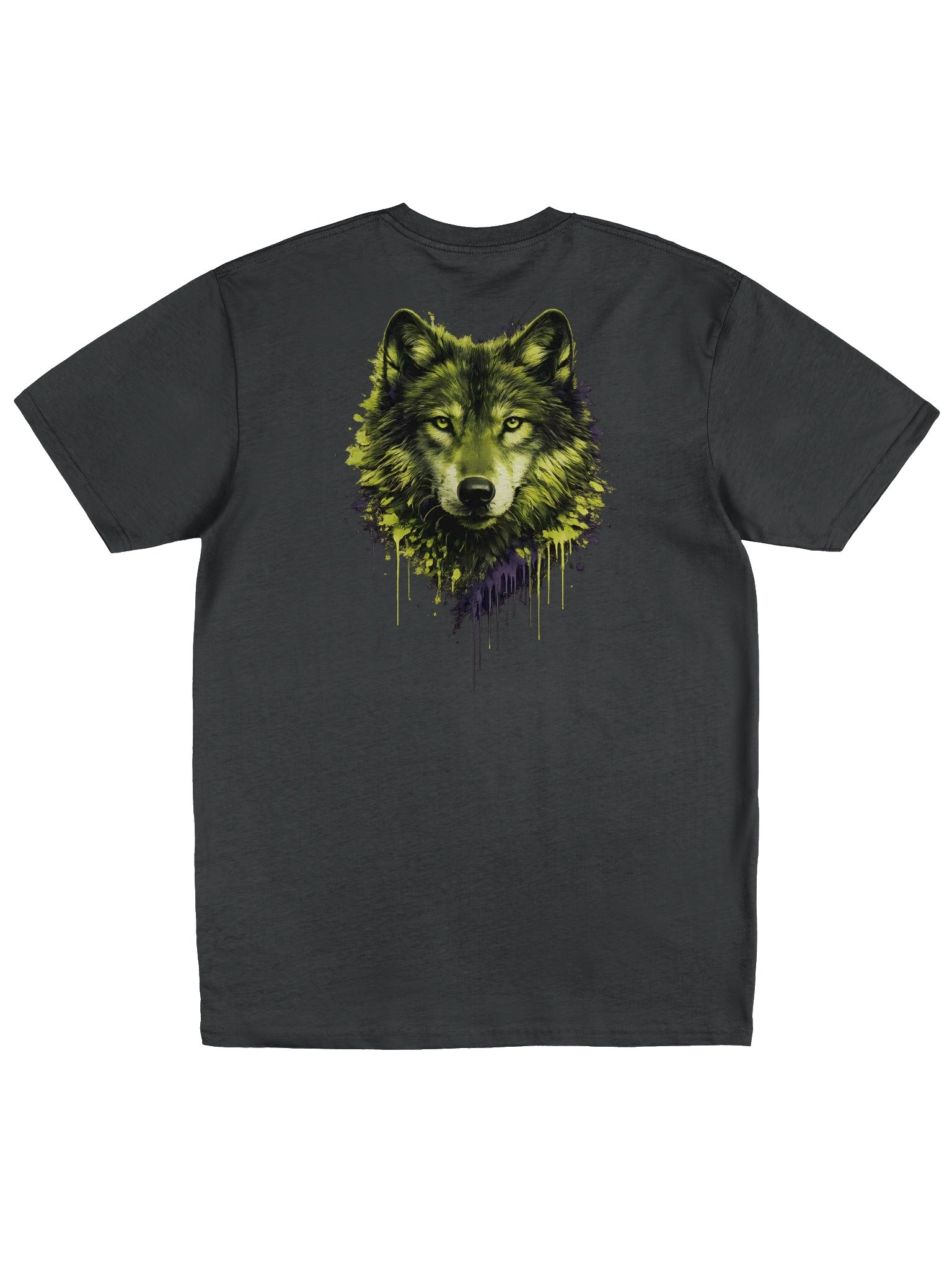 Green Wolf Graphic T-Shirt - Urban Grunge Streetwear Tee product image (8)