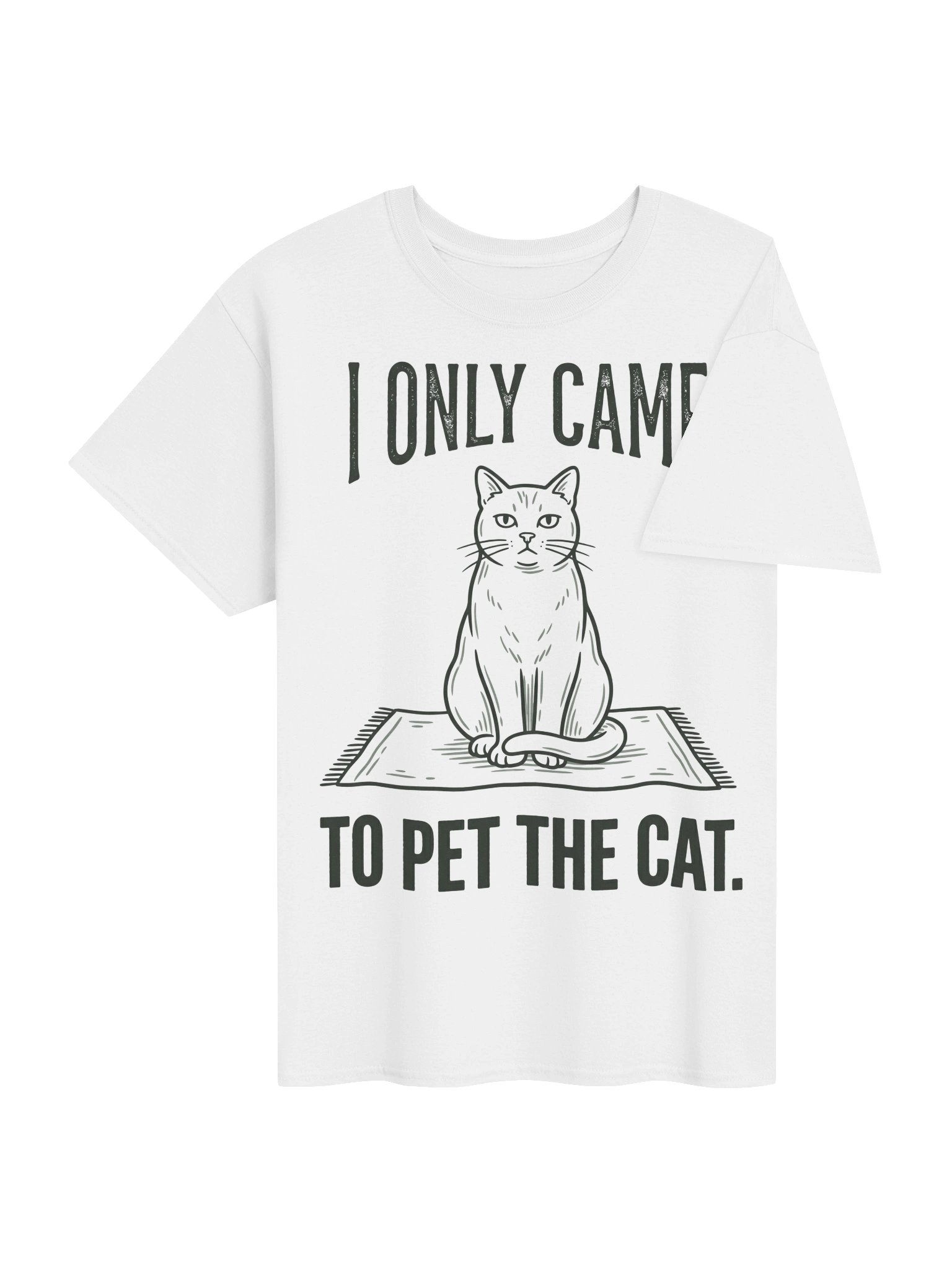 Funny Introvert "I Only Came To Pet The Cat" Cat Lover T-Shirt product image (4)
