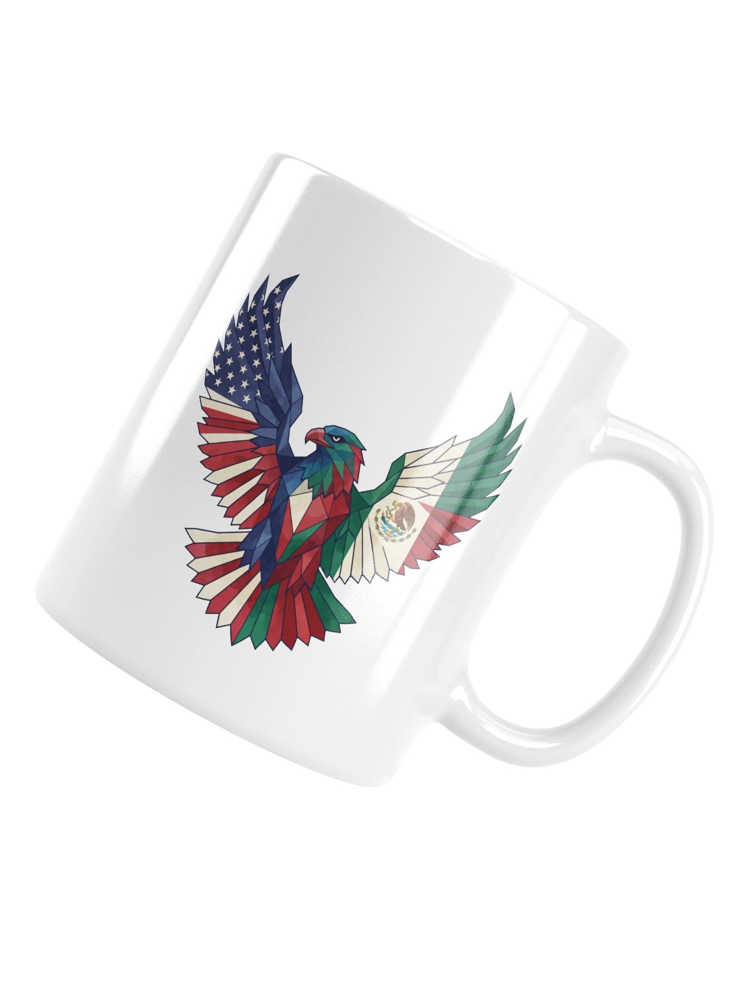 American Mexican Eagle Flag Polygon Wings Patriotic Art product image (6)