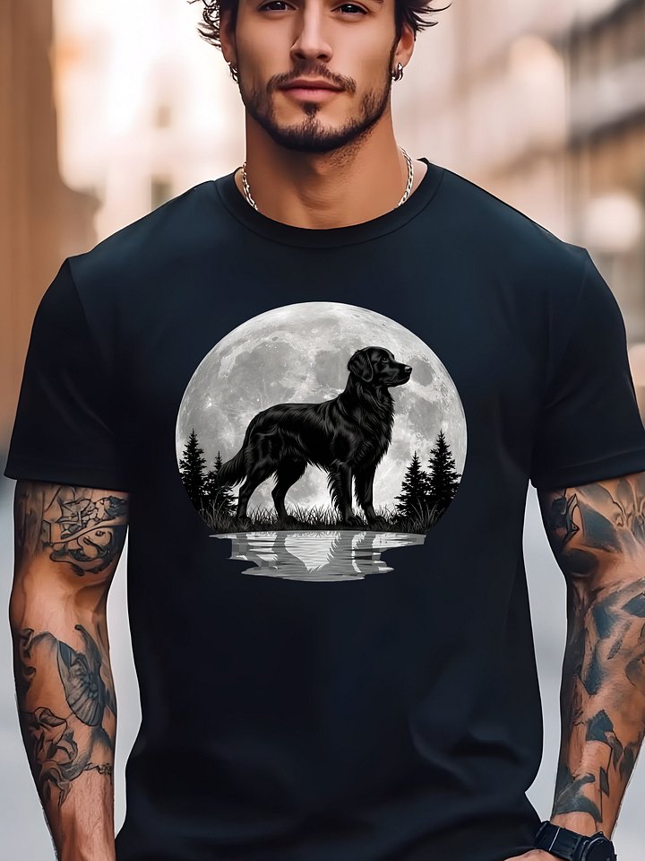 Golden Retriever Moonlight T-Shirt – Comfort Colors 1717 Vintage Wilderness Graphic Tee product image (1)