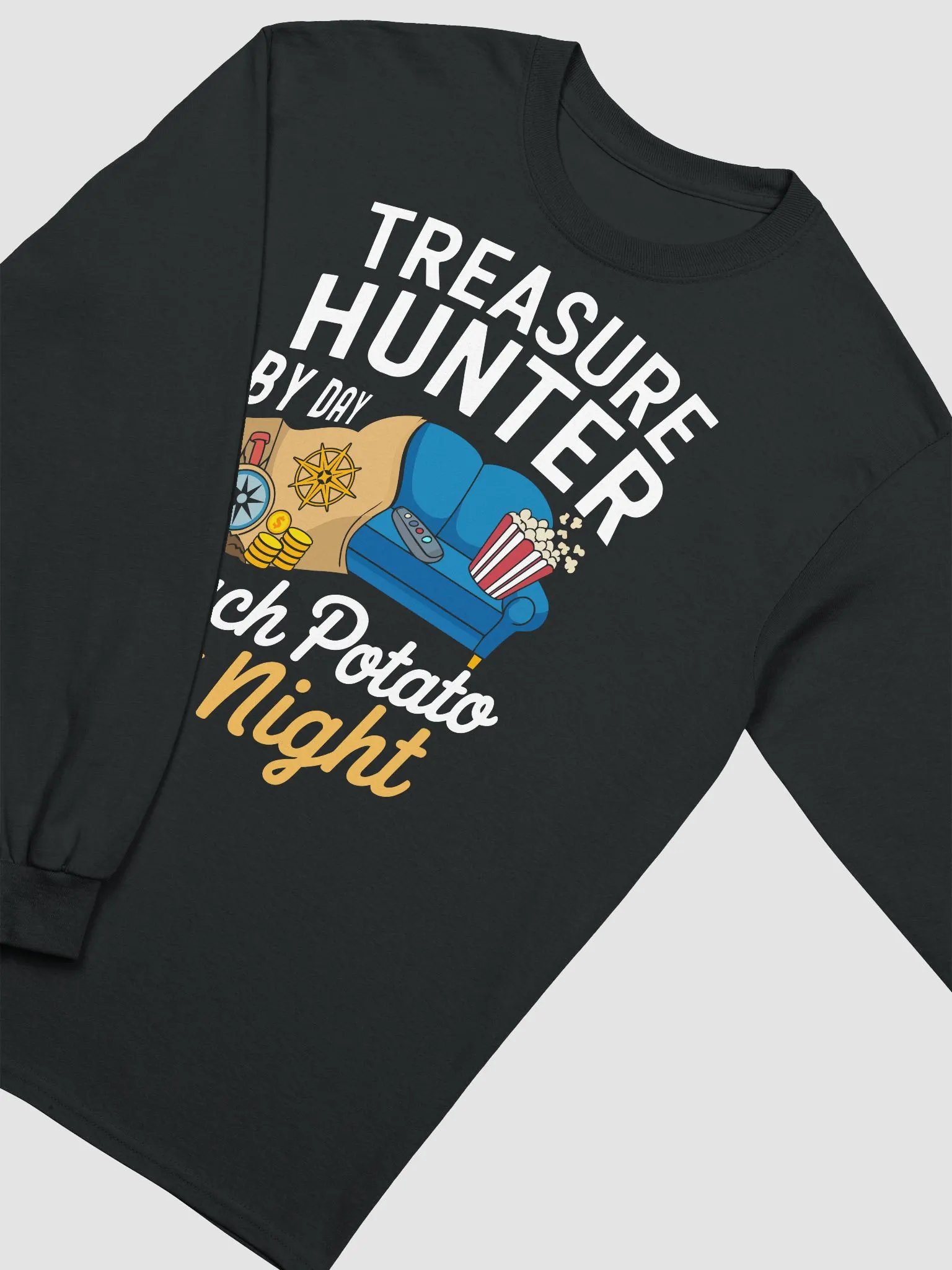 Treasure Hunter By Day Couch Potato By Night Unisex Long Sleeve Tee product image (30)