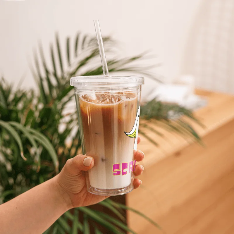 Screaming Cockatoo Clear Plastic Tumbler product image (8)