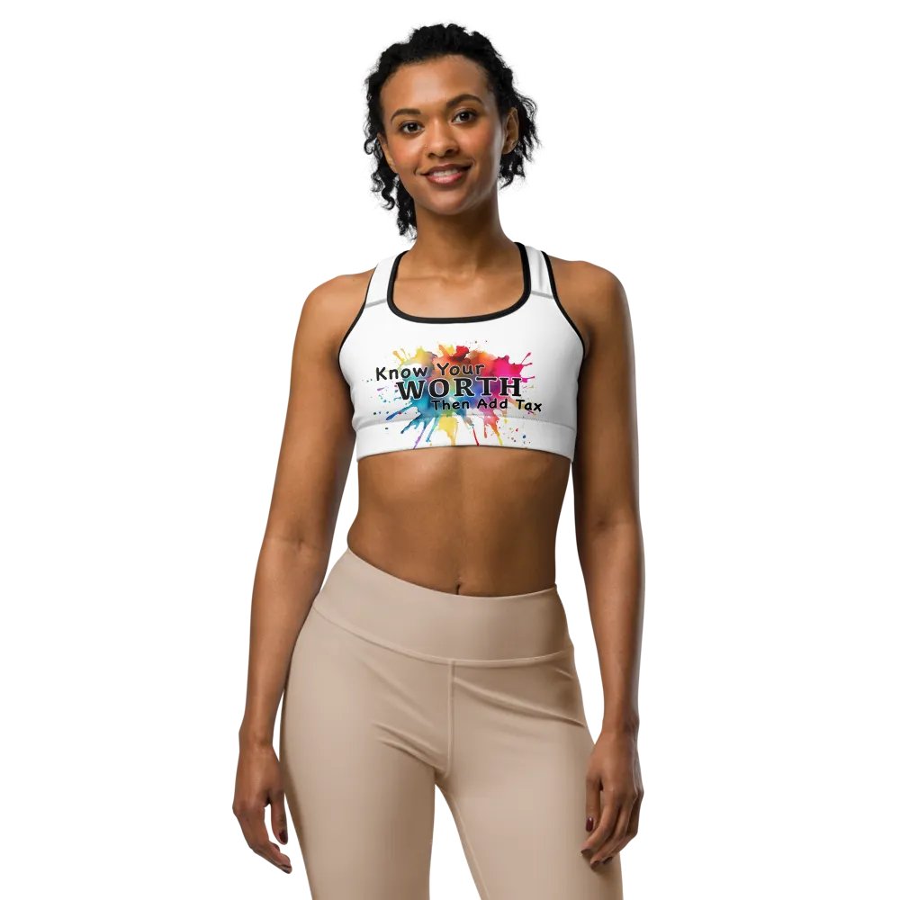 Know Your Worth Sports Bra product image (1)