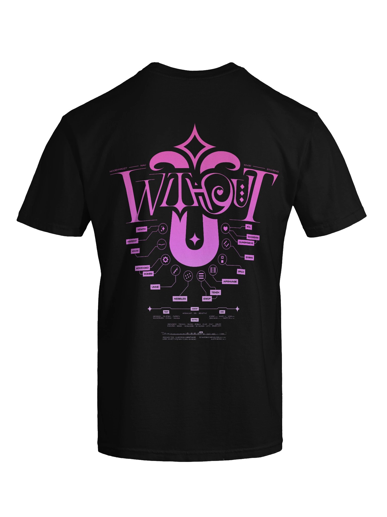 W/O U Gradient Pink/Black Shirt product image (9)