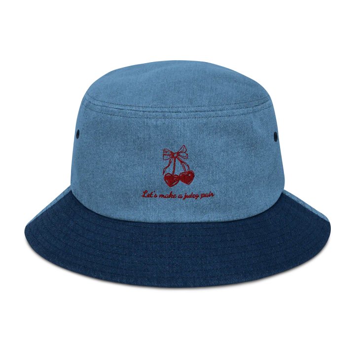 Outline Cherry Ribbon Embroidered Fisherman Hat product image (1)