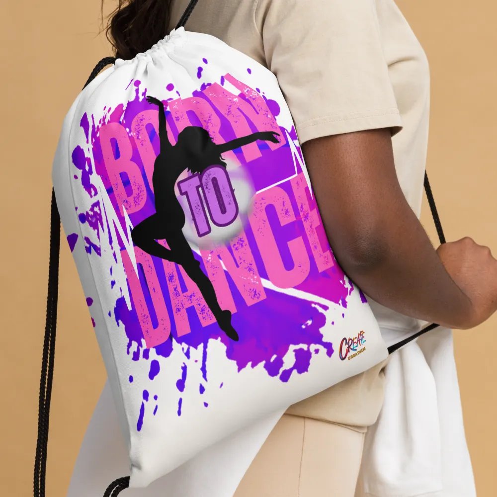Born to Dance Her Silhouette Full Print Drawstring Bag product image (4)