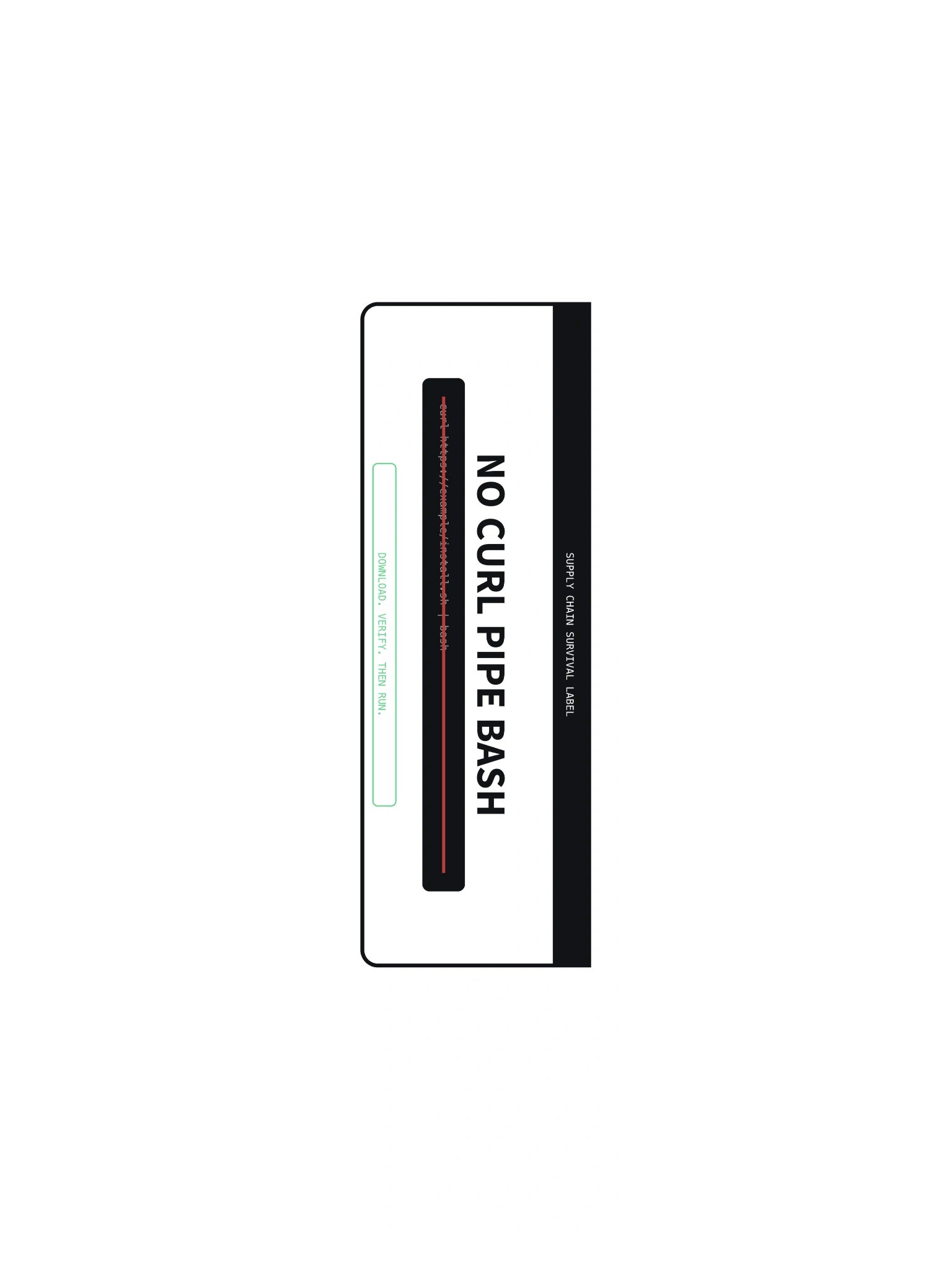 No Curl Pipe Bash Sticker product image (3)