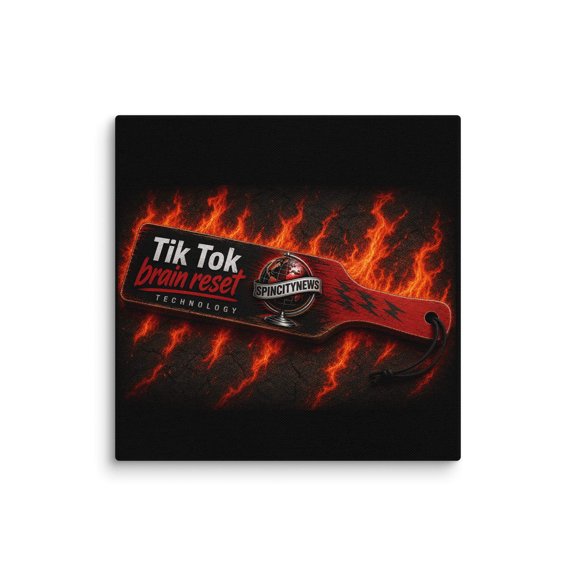Tik Tok Brain Reset Flame Canvas product image (1)