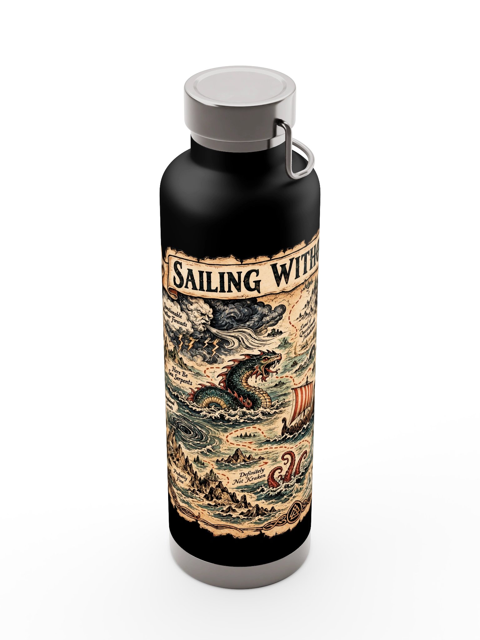 By Ancient Map Alone: The Viking Navigator's Water Bottle product image (8)