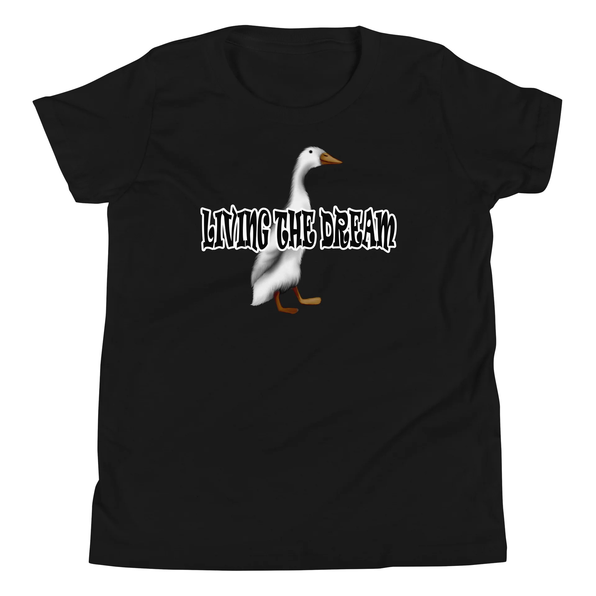 Duck "LIVING THE DREAM" T-Shirt. Youth Short Sleeve T-Shirt - Bella+Canvas product image (1)