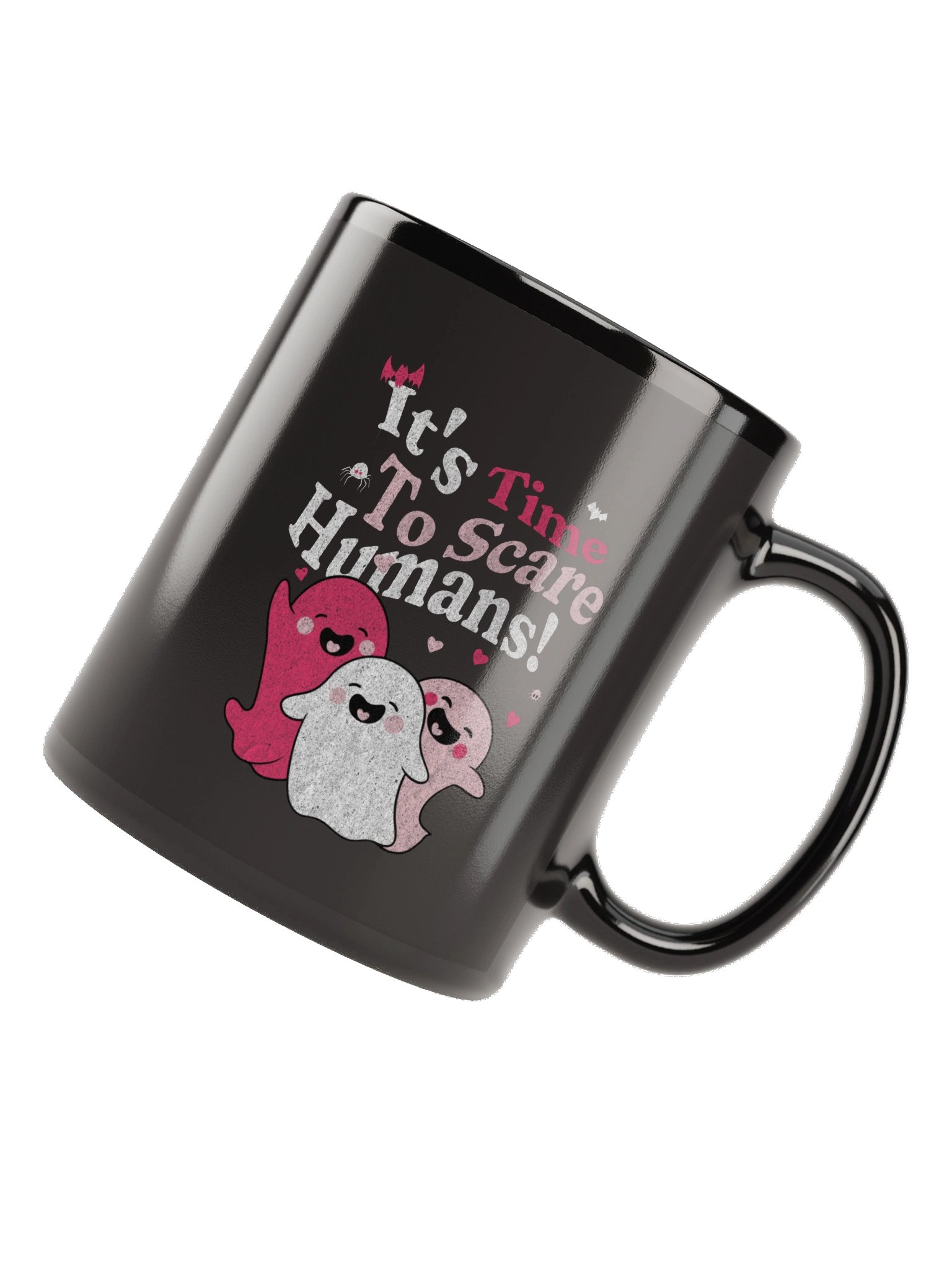 Time To Scare Human Mug - Cute Pink Ghost Friends Coffee Mug | Funny Halloween Ghost Mug product image (6)