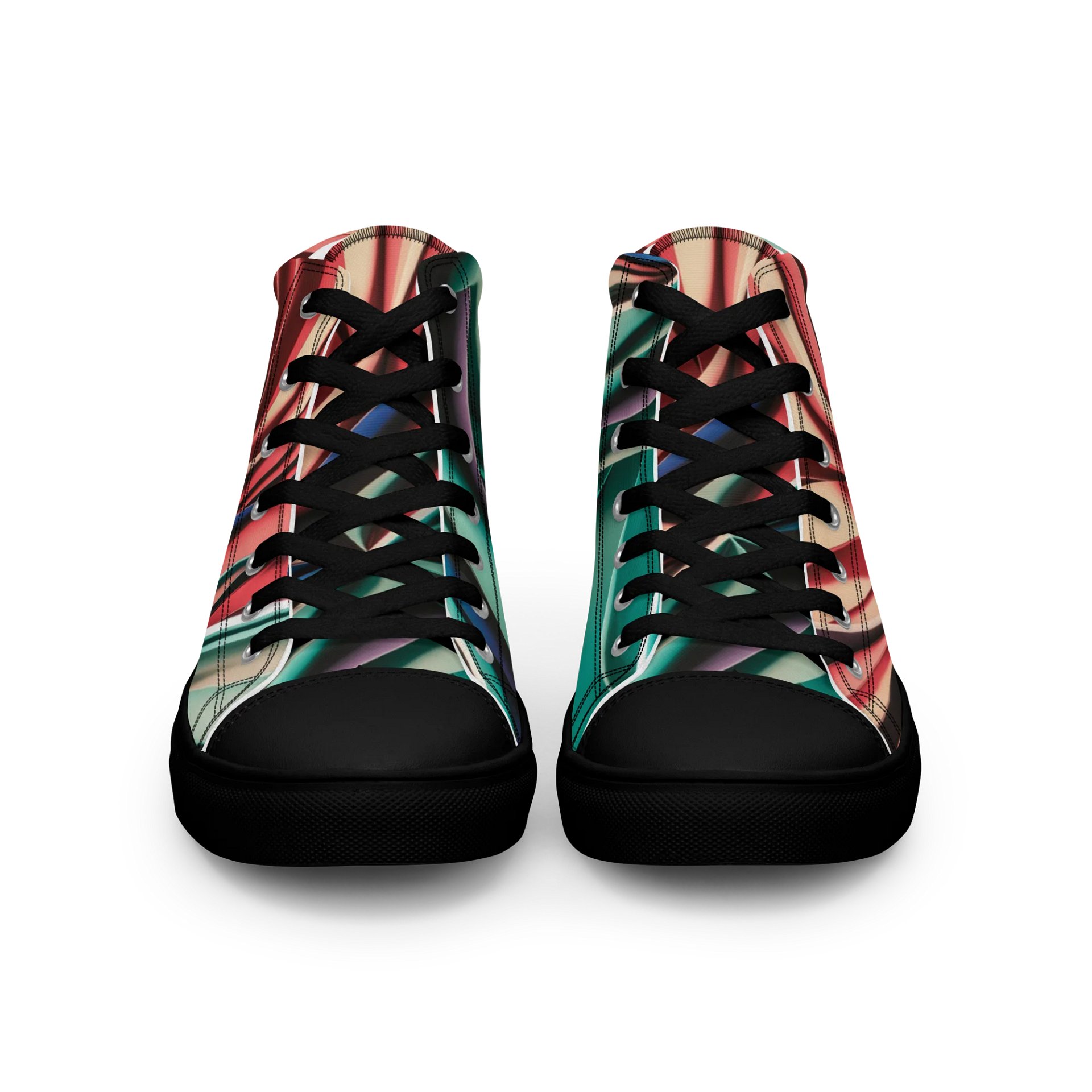 Graphic Grove Women's High-Top Canvas Shoes - Abstract Art Design, Vibrant Colours, Comfortable Fit product image (3)