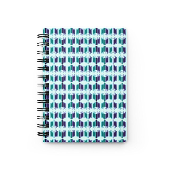Bookish Spiral Notebook (Light Teal Background) product image (1)