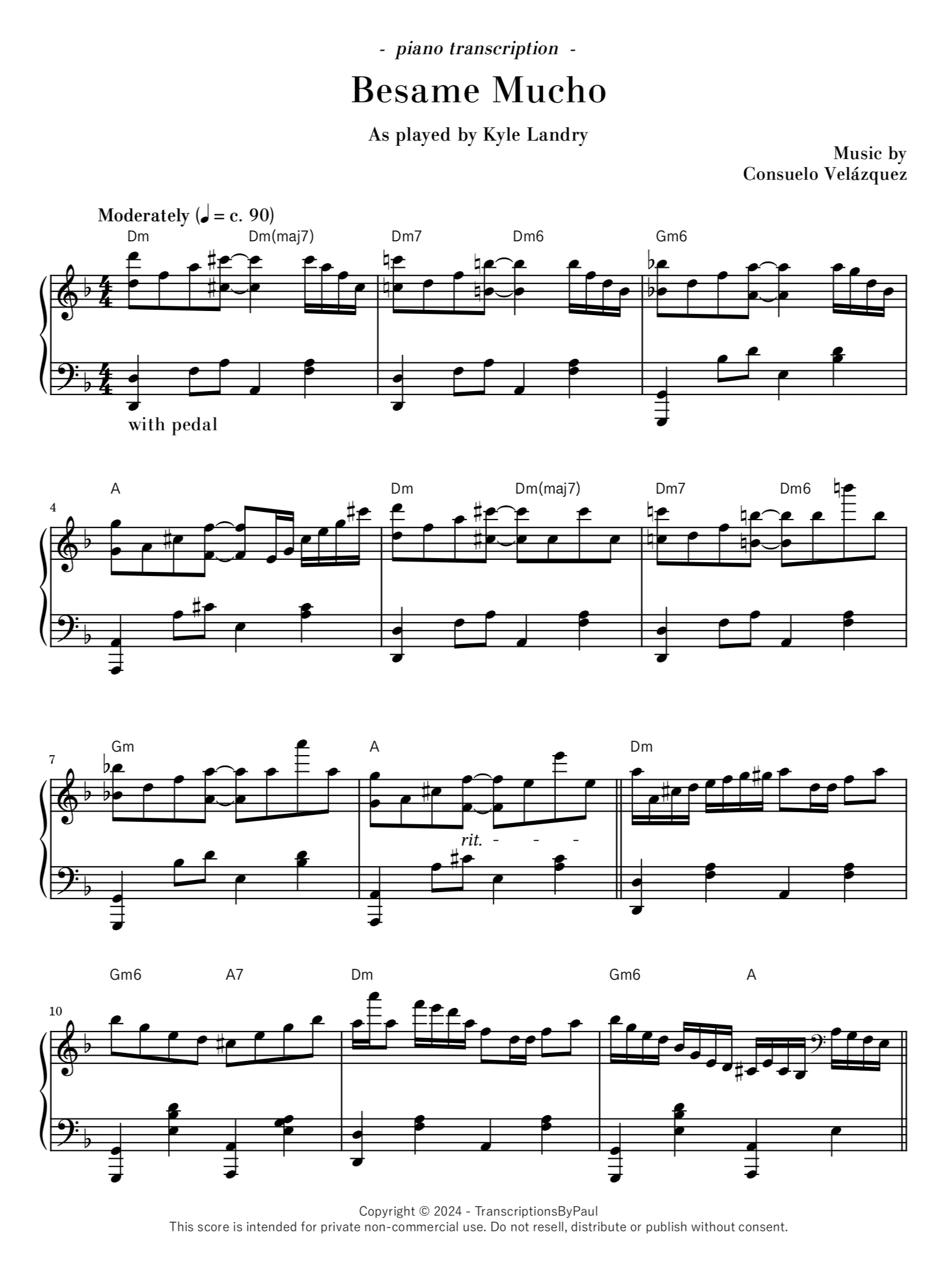 Besame Mucho - Kyle Landry product image (1)