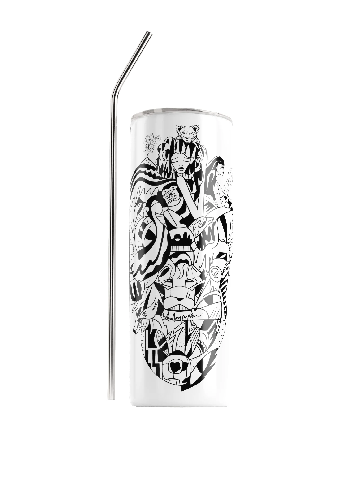 Stainless Steel Tumbler Travel Mug: Goddess Mother in Bloom product image (1)