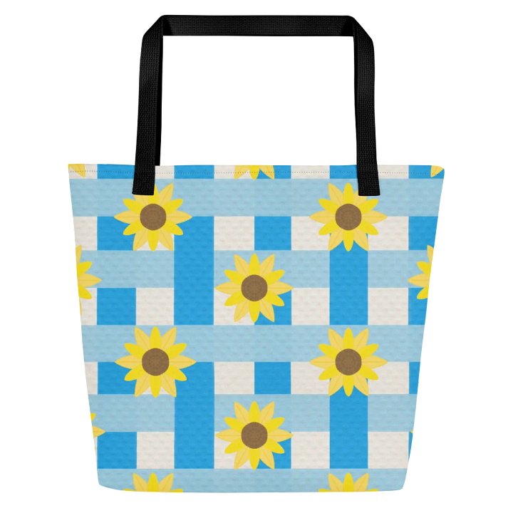 Sunflower Gingham Tote in Blue product image (1)