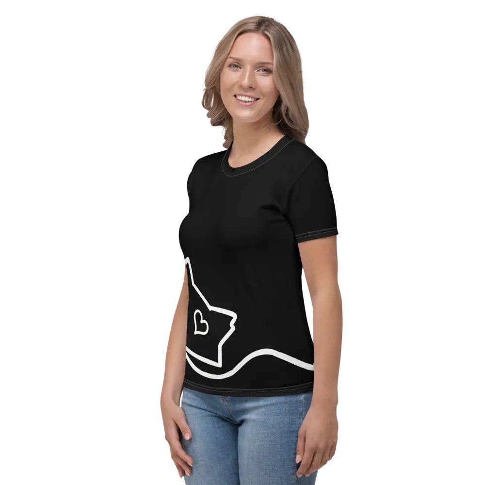Mellow Ribbon - Women's T-shirt (Black+White) product image (4)