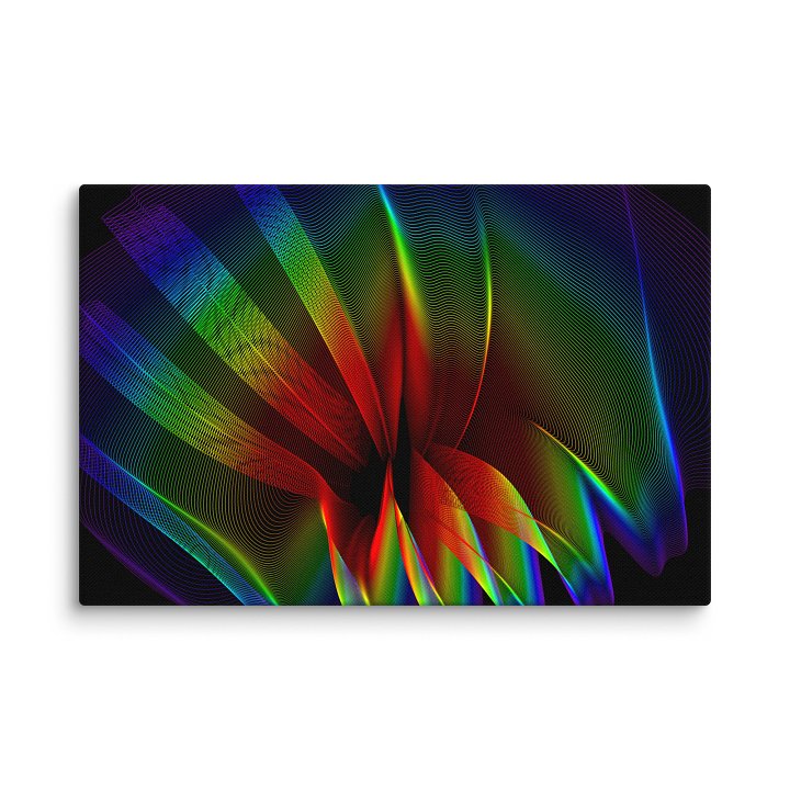 Sparse Spectral Spaceport Delta - Diffraction Curves Physics Art Canvas Print product image (1)