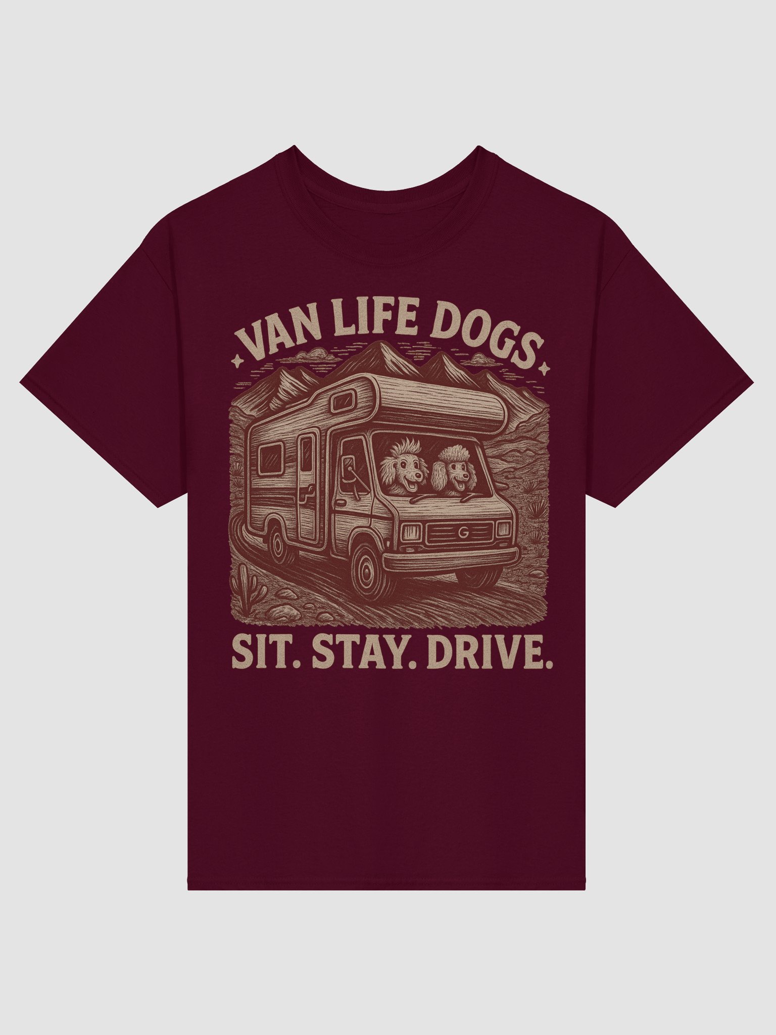 Van Life Dogs Tee - Road Trip Tshirt - Motorhome Pets Shirt product image (1)