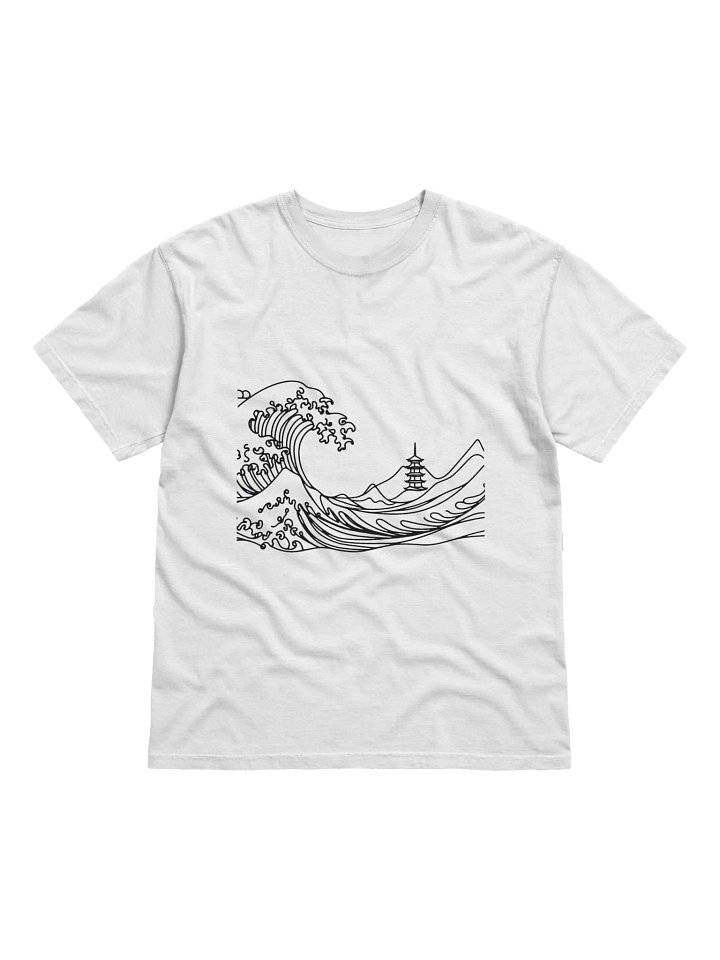 Kanagawa Waves Line Art design T-Shirt product image (2)
