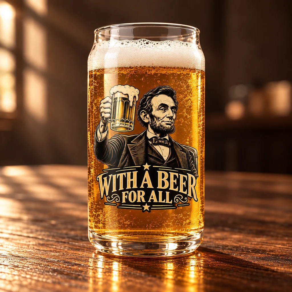 Abraham Lincoln Beer Glass