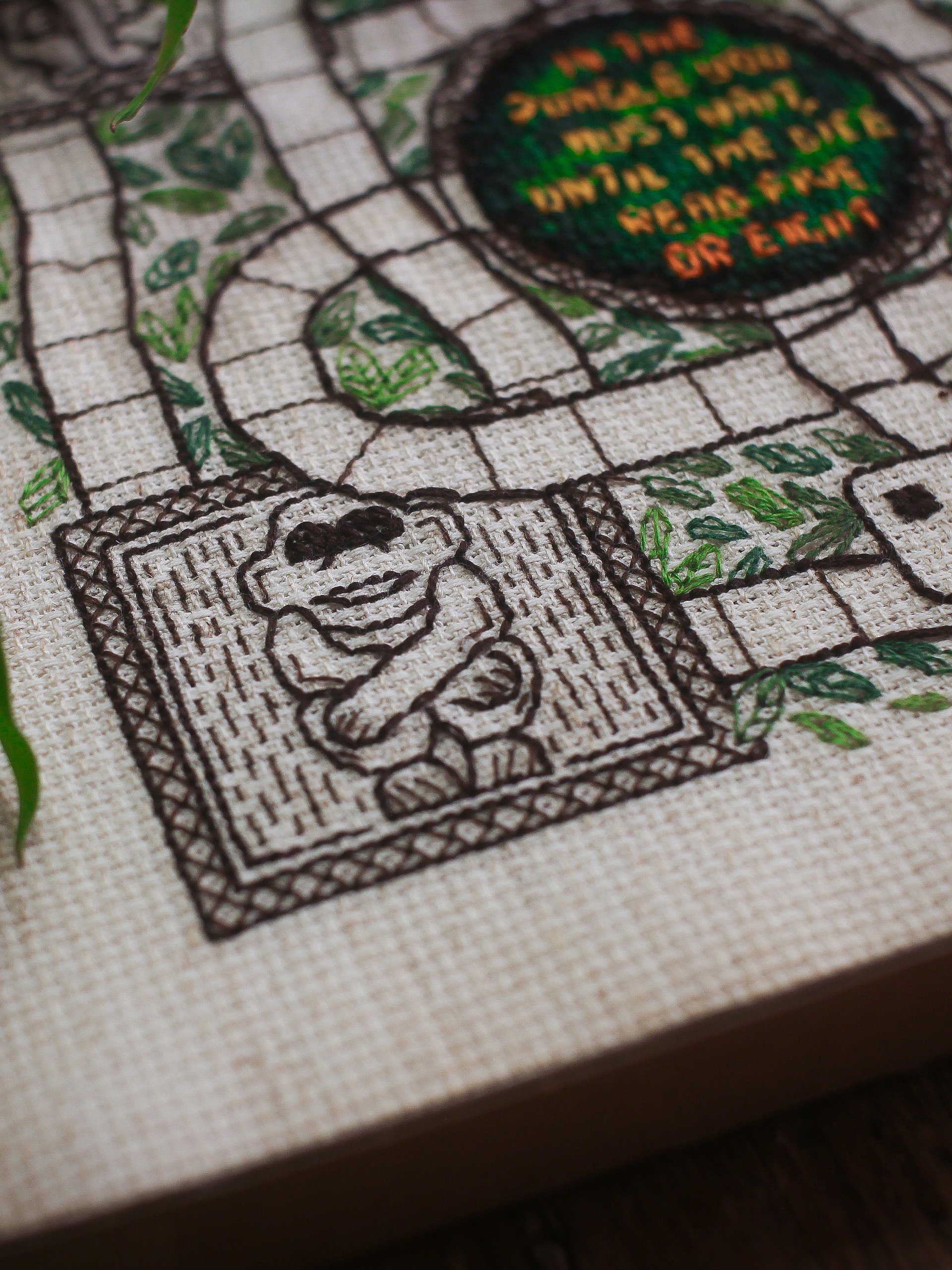 In The Jungle • Blackwork Cross Stitch Pattern • PDF Digital Download product image (7)