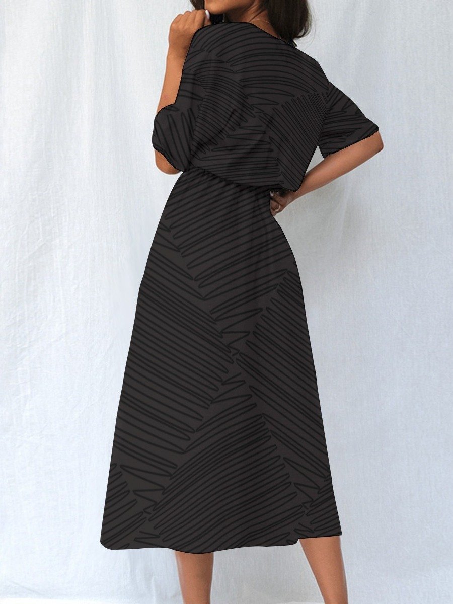 Black Abstract Print Maxi Dress product image (4)