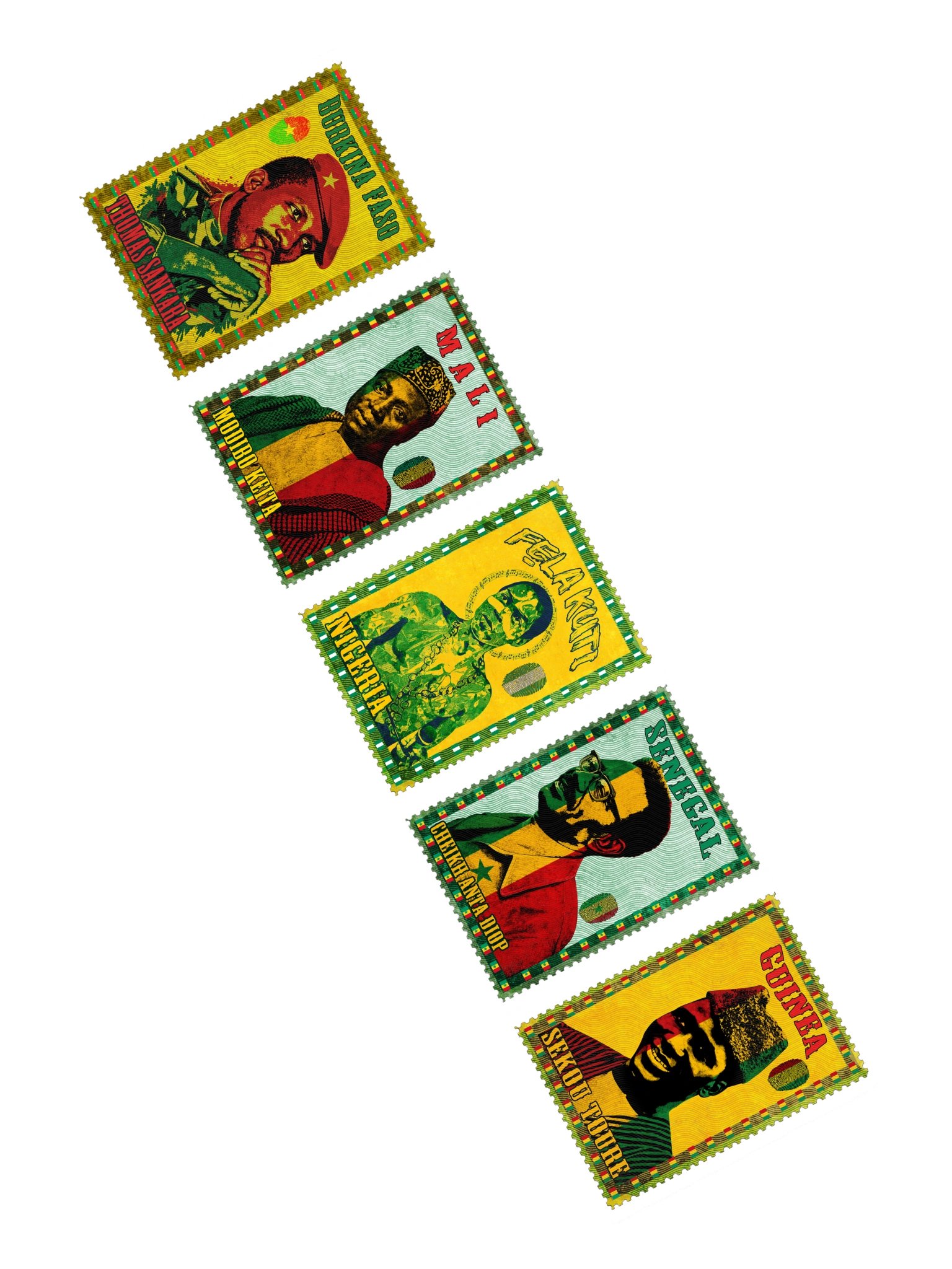 Pan-African Icons Sticker Pack | West Africa Vintage Stamps product image (3)