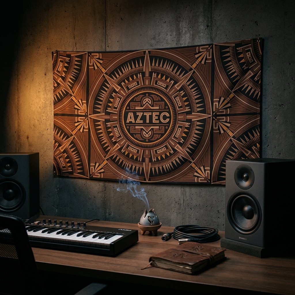 Aztec Ritual Flag — Ancient Geometry 01 product image (2)